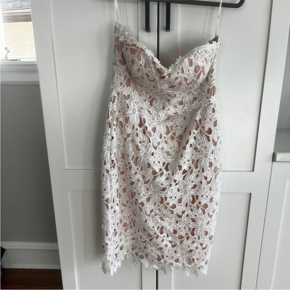 Lulus Key To My Heart White Lace Strapless Bodycon Dress - Picture 2 of 7